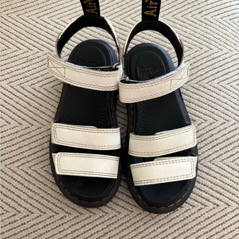 Dr. Martens Kids' Black and White Sandals